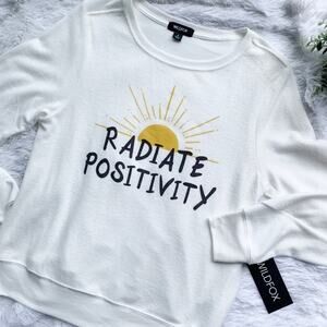 Wild fox | NWT Size Small Radiate Positivity Long Sleeve Top